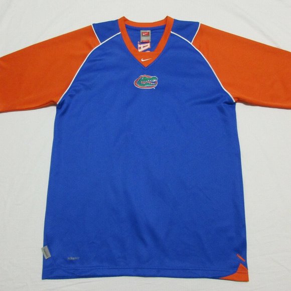 Nike Team Fit Dry Florida Gators Performance Shirt Men's Size M Blue and Orange - Picture 1 of 9